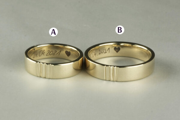 Trace wedding rings - model R2 - Image 3
