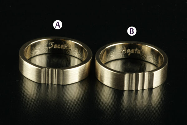 Trace wedding rings - model R1 - Image 3