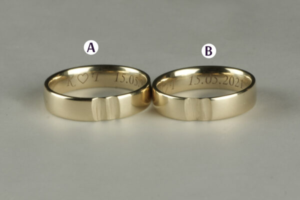 Trace wedding rings - model R5 - Image 3