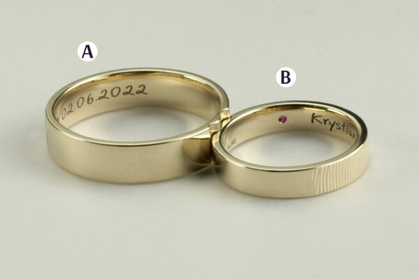 Trace wedding rings - model R6 - Image 2