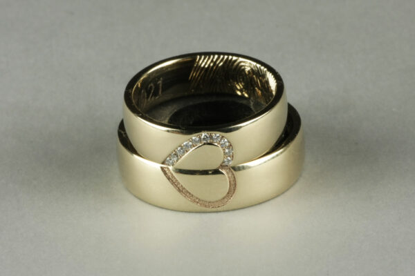 Touch wedding rings - model T12