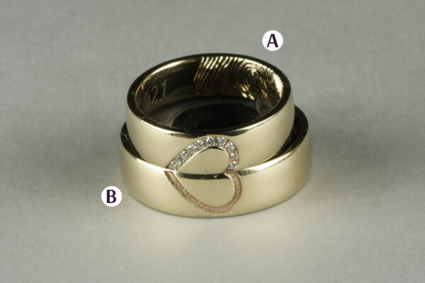 Touch wedding rings - model T12 - Image 2