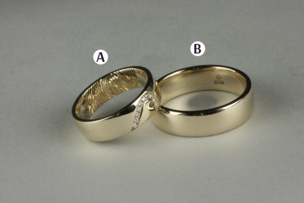 Touch wedding rings - model T12 - Image 3