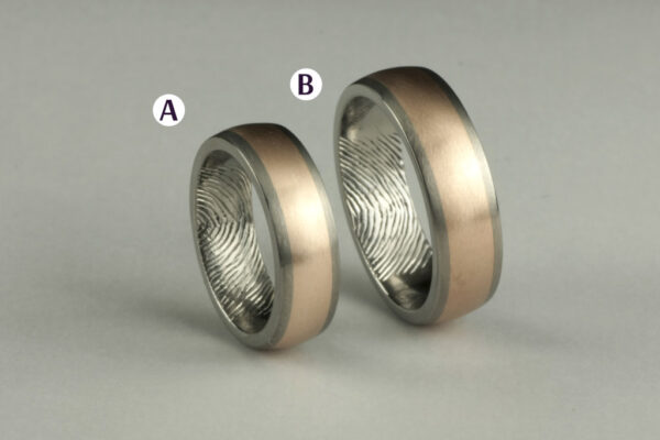 Touch wedding rings - model T13 - Image 2