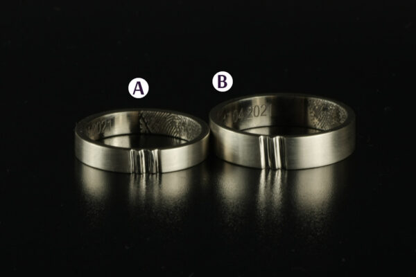 Trace wedding rings - model R10 - Image 2