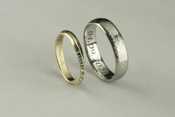 Touch wedding rings - model T16