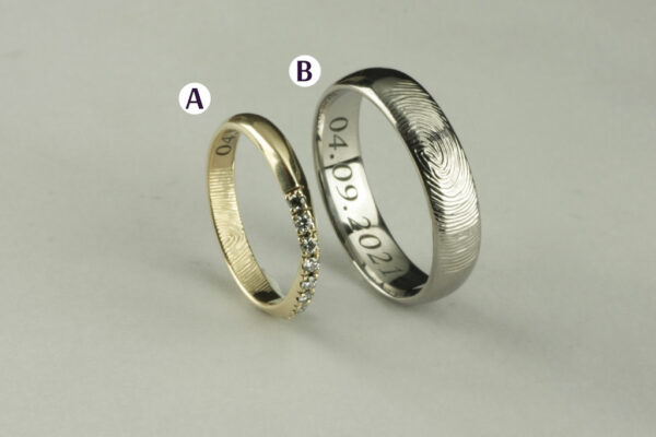 Touch wedding rings - model T16 - Image 2