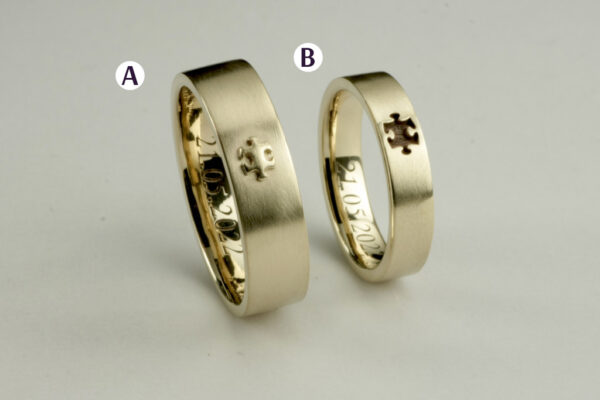Trace wedding rings - model R11 - Image 2