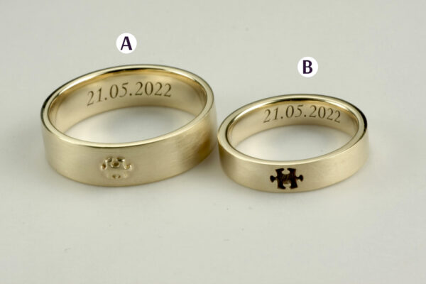 Trace wedding rings - model R11 - Image 3