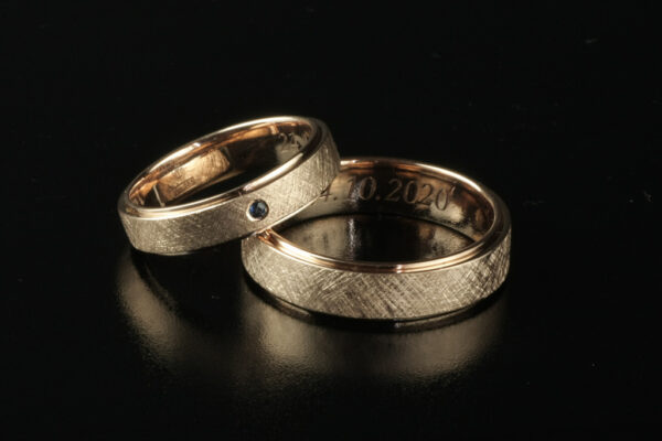 Two Tone wedding rings - model W2