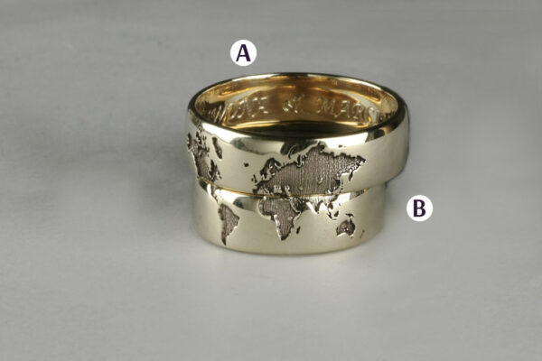 Eve’s Rib wedding rings - model E2 - Image 2
