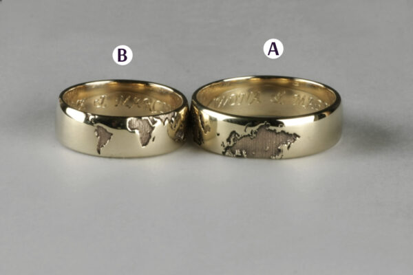 Eve’s Rib wedding rings - model E2 - Image 4