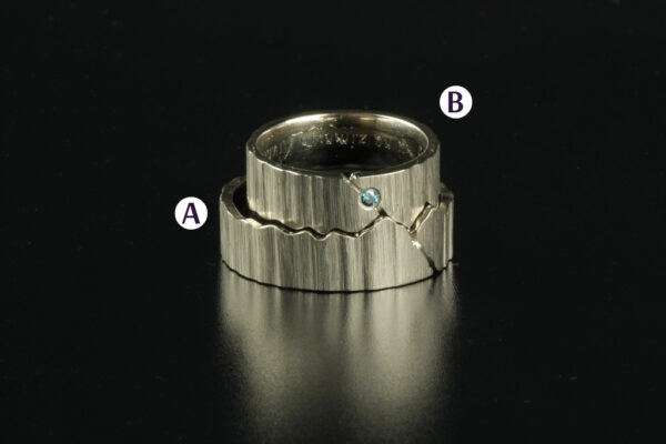 Eve’s Rib wedding rings - model E3 - Image 2