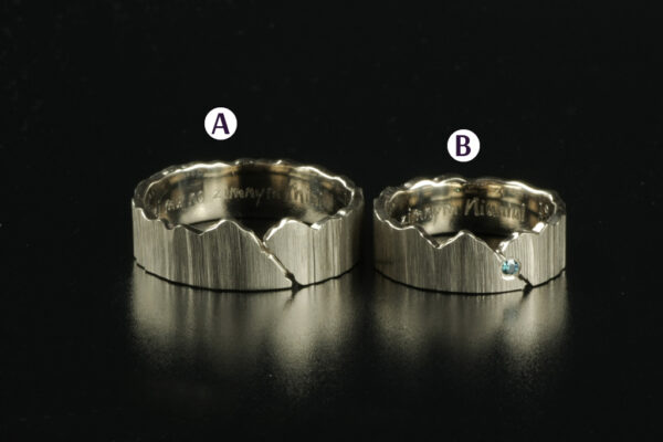 Eve’s Rib wedding rings - model E3 - Image 3