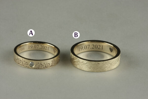 Fantasy wedding rings  - model F4 - Image 2