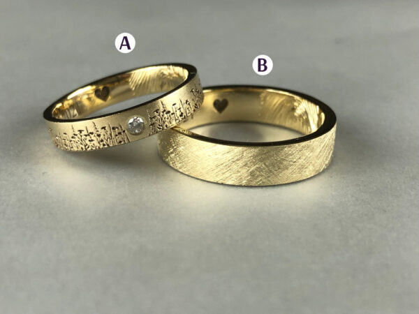 Fantasy wedding rings  - model F4 - Image 3