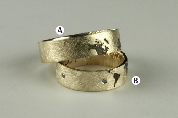 Eve’s Rib wedding rings - model E4 - Image 2