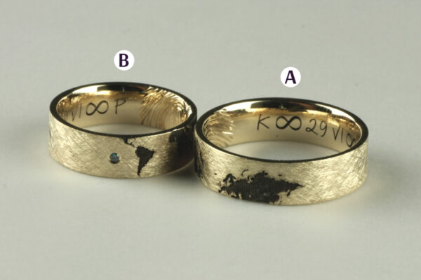 Eve’s Rib wedding rings - model E4 - Image 3