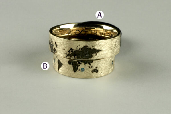 Eve’s Rib wedding rings - model E4 - Image 5