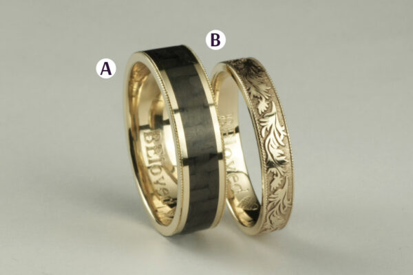 Fantasy wedding rings  - model F5 - Image 2