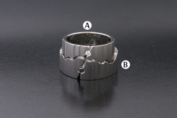 Eve’s Rib wedding rings - model E5 - Image 2