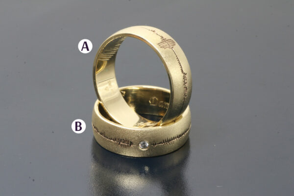 Fantasy wedding rings  - model F6 - Image 2