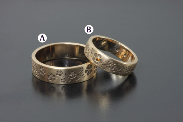 Fantasy wedding rings  - model F7 - Image 2