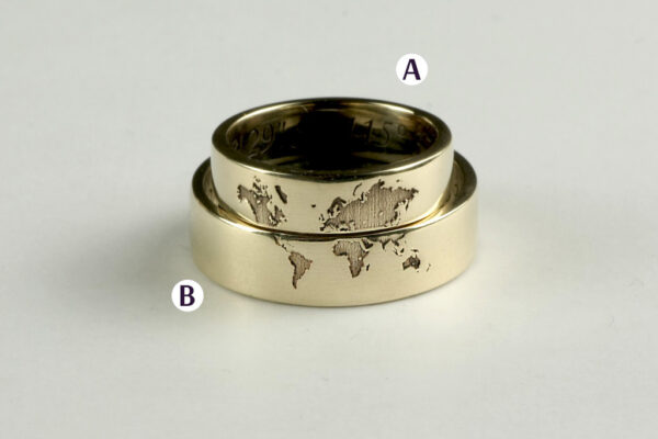Eve’s Rib wedding rings - model E7 - Image 2