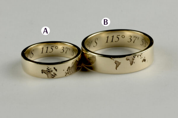 Eve’s Rib wedding rings - model E7 - Image 3