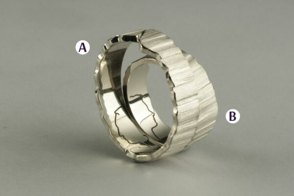 Eve’s Rib wedding rings - model E8 - Image 2