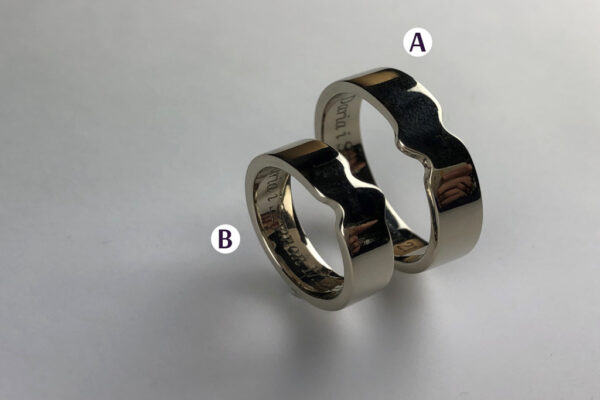 Eve’s Rib wedding rings - model E9 - Image 2