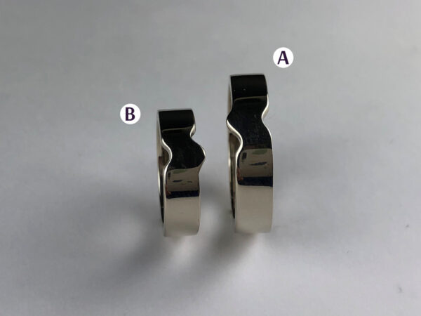 Eve’s Rib wedding rings - model E9 - Image 3