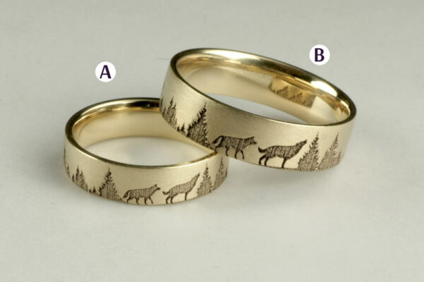 Fantasy wedding rings  - model F14 - Image 2