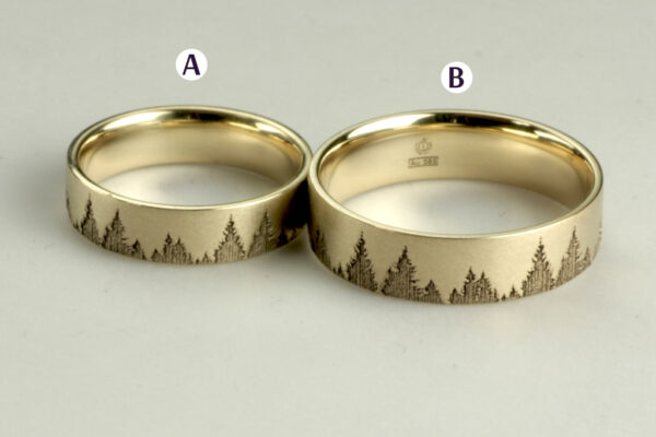 Fantasy wedding rings  - model F14 - Image 3