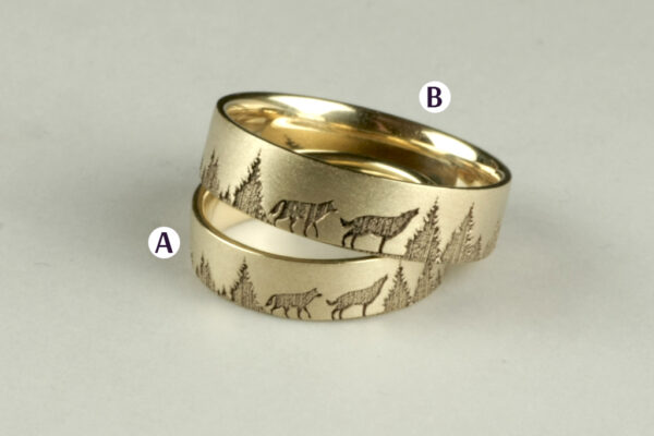 Fantasy wedding rings  - model F14 - Image 4