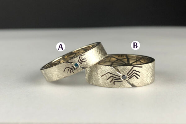 Eve’s Rib wedding rings - model E10 - Image 2