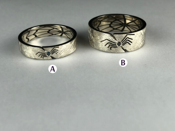 Eve’s Rib wedding rings - model E10 - Image 3
