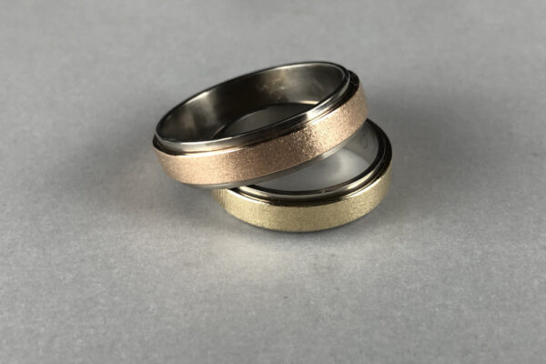 Two Tone wedding rings - model W8
