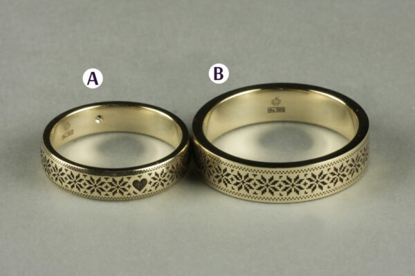 Fantasy wedding rings  - model F10 - Image 2