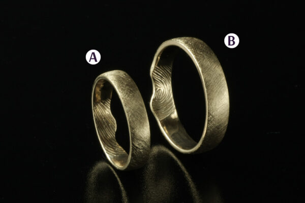 Eve’s Rib wedding rings - model E11 - Image 2