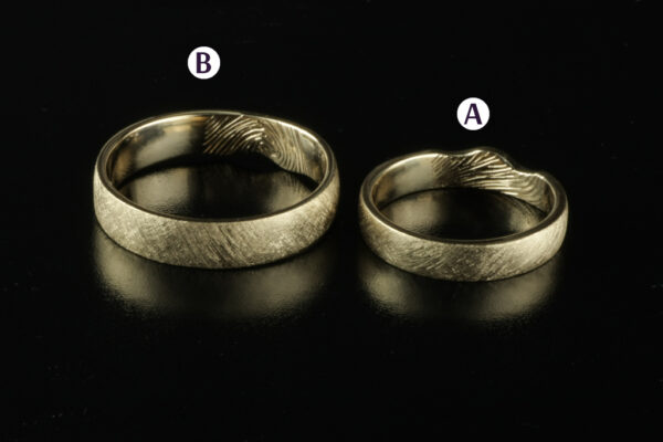 Eve’s Rib wedding rings - model E11 - Image 3