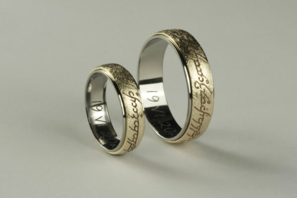 Two Tone wedding rings - model W16