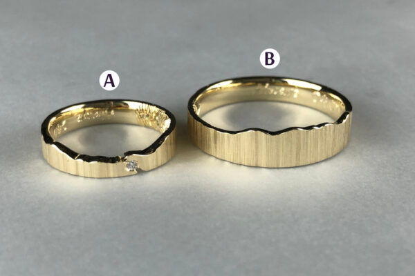 Eve’s Rib wedding rings - model E12 - Image 2