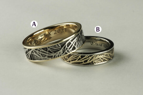 Fantasy wedding rings  - model F27 - Image 2