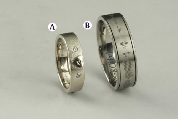 Fantasy wedding rings  - model F29 - Image 2