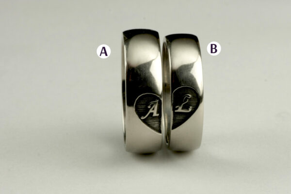 Eve’s Rib wedding rings - model E15 - Image 2