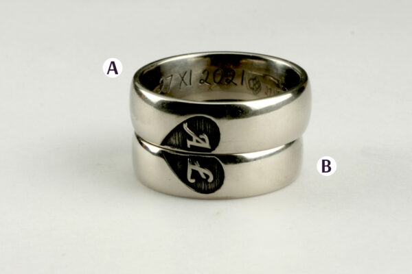 Eve’s Rib wedding rings - model E15 - Image 3