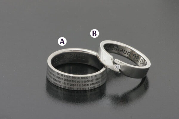 Fantasy wedding rings  - model F32 - Image 2