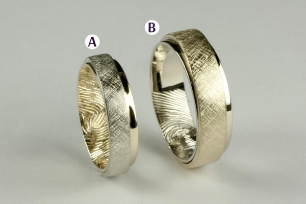 Two Tone wedding rings  - model W20 - Image 2