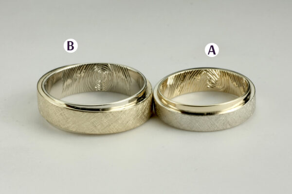Two Tone wedding rings  - model W20 - Image 3
